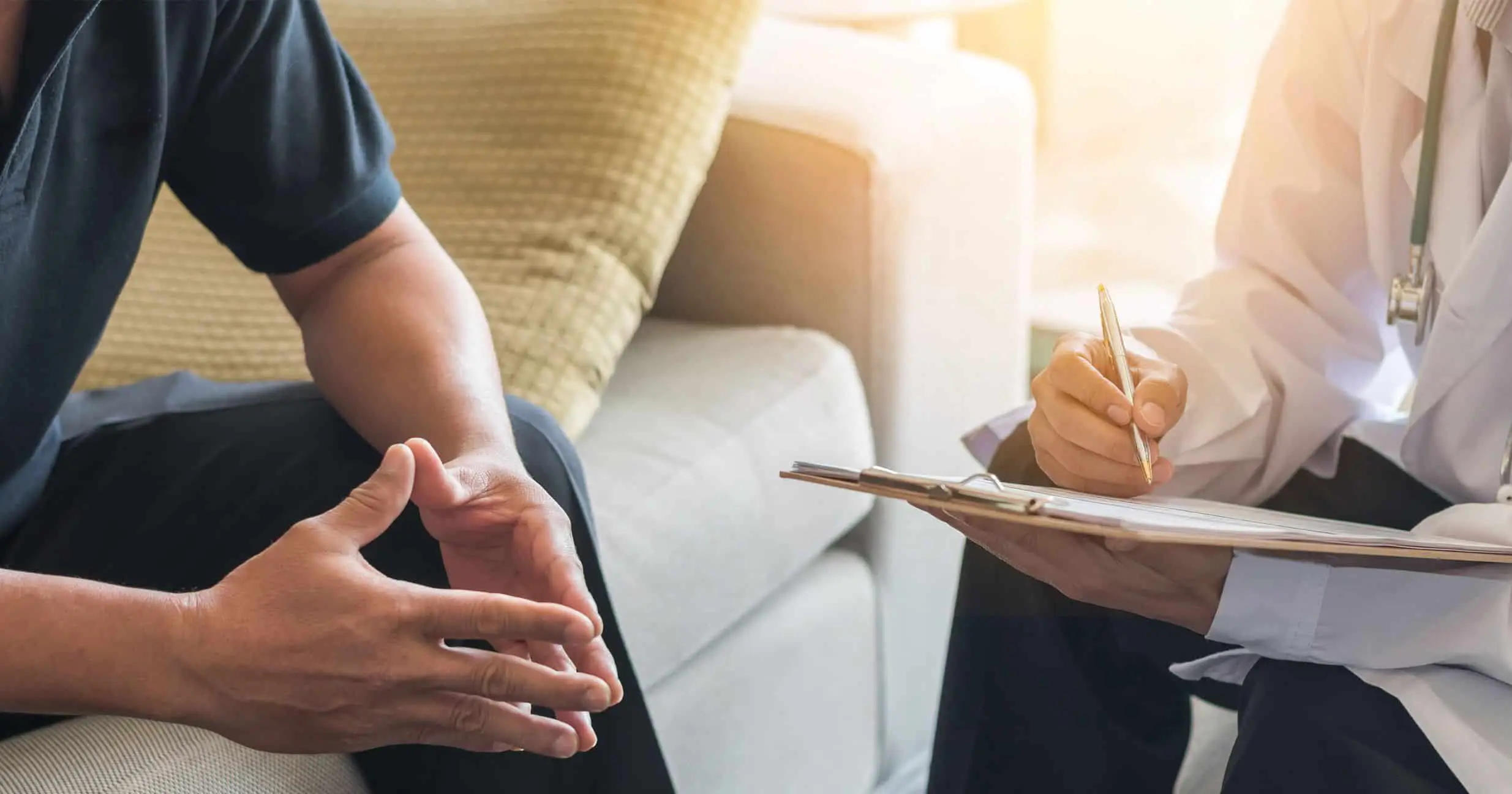 Prostate supplement discussion between doctor and patient