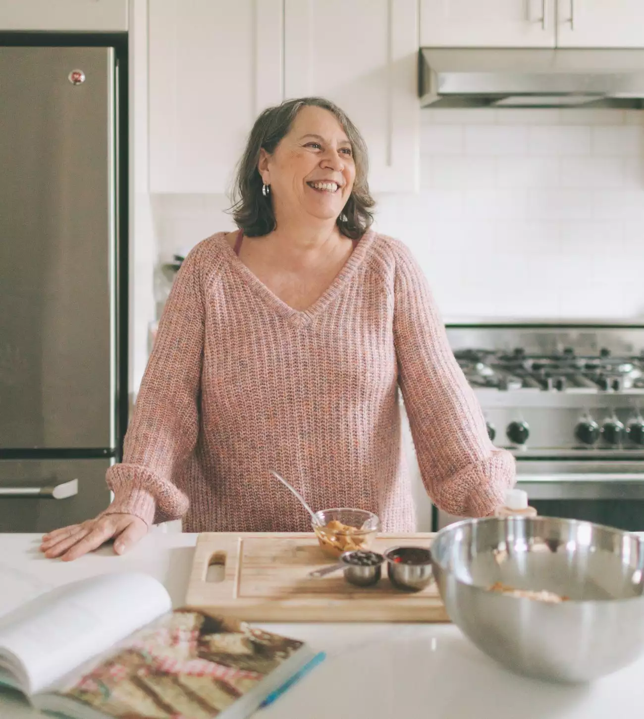 Photo of a woman cooking in the kitchen